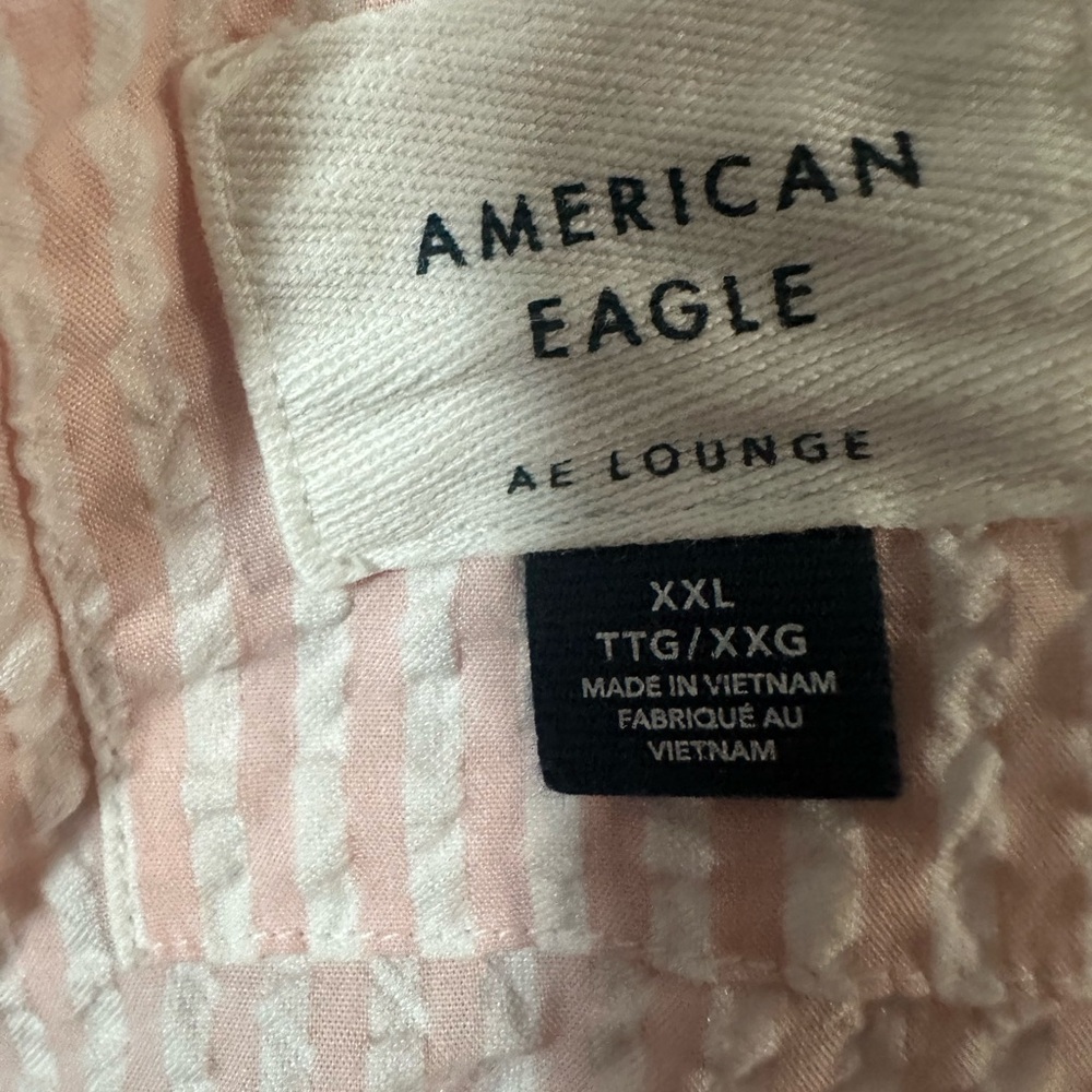 American Eagle AE Disney Mickey and Minnie Pajama Top Pink Seersucker Bows XXL - Picture 6 of 7